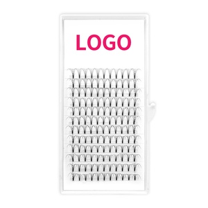 Extensions de cils en faux vison à tige courte, effet grande fleur, style européen et américain, courbées, sans perte de racine, racine courte - Product Image 5