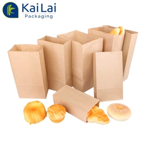 Sacs en papier personnalisés, cadeaux, biodégradables, à emporter, pour hamburgers, pain, kraft, avec un nouveau design, Customshopping - Product Image 3
