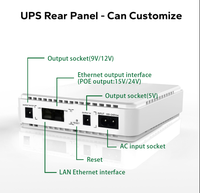 DC UPS LiFePo4 64Wh 36W Output 5V 3A 9V 3A 12V 3A POE 15V 24V 20000mah Mini UPS Untuk Router Dan Modem 20000mah