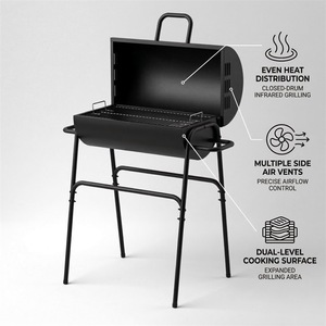Parrilla <span class=keywords><strong>de</strong></span> Carbón Portátil para Exteriores, <span class=keywords><strong>Horno</strong></span> Americano para Patio, Parrilla para Asar <span class=keywords><strong>con</strong></span> Revestimiento Nano, Venta al Por Mayor - Product Image 4
