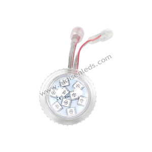 DC12V 24V RGB 9LED SMD5050 Pixel Light Cubierta transparente 35mm Cuerpo de PC para parque temático Lunapark - Product Image 1