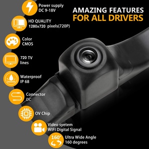 IPoster Aparcamiento de coche Sistema de visión trasera Soporte IOS Android Matrícula de coche Cámara de marcha atrás inalámbrica - Product Image 2