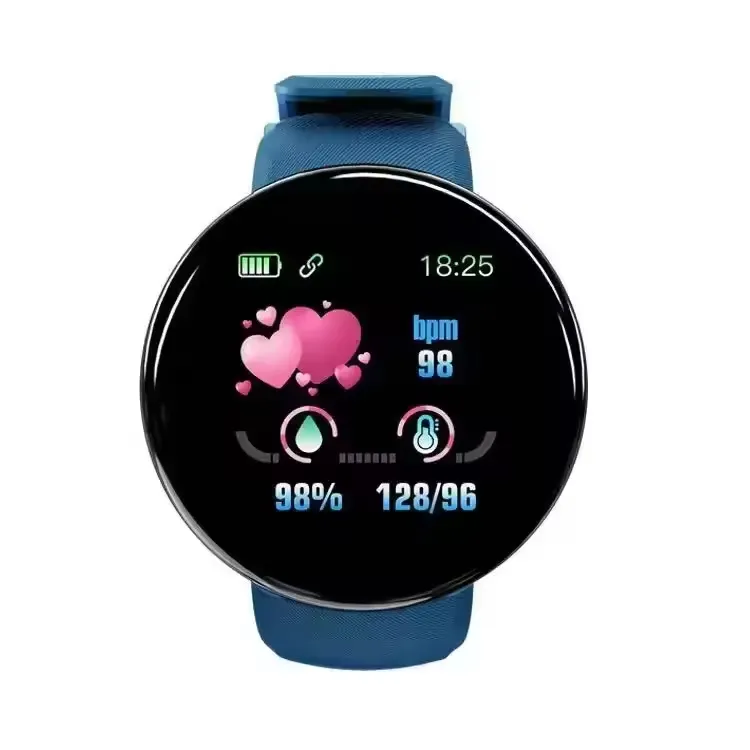 D18 Smart Watch uomo donna Smartwatch orologi digitali sport Fitness Tracker orologio pressione sanguigna impermeabile Shenzhen gomma OLED