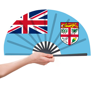 Abanicos Plegables de Bambú con la Bandera de Fiyi al por Mayor, Abanico de Mano para Carnaval, Boda, Festival, Fiesta, Agencia de Viajes - Product Image 2