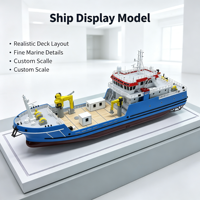Maquette de navire de transport offshore pour hall d'exposition et vitrine de salon professionnel