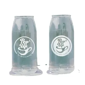 Prezzo di fabbrica 650ml Logo stampa prodotto PET plastica trasparente lattina per Bubble Milk Tea