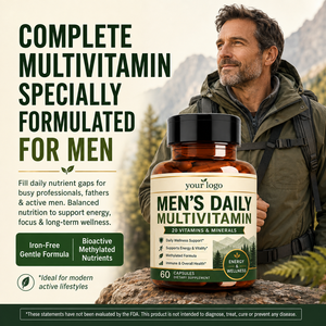Complément Multivitaminé Quotidien pour Hommes, Certifié GMP, Sans Fer, à Base de Palmier Nain, pour l'Énergie, la Vitalité et le Soutien Immunitaire (OEM/ODM) - Product Image 2
