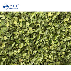 Produit 4 étoiles Sinocharm <span class=keywords><strong>HALAL</strong></span> IQF Piment jalapeño vert coupé en dés de 10 mm, 10 kg en vrac, jalapeño congelé pour la distribution d'épices - Product Image 1