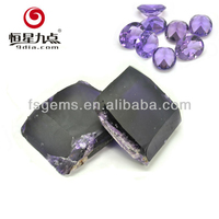 Vente en gros Forever Star RC0004 Pierres précieuses brutes de quartz synthétique traitées thermiquement, avec jeu de couleurs et effet de feu, pour bijoux en argent sterling