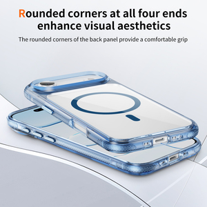 Étui magnétique antidérapant texturé pour iPhone 18 Pro Max Air 15 17, coque arrière hybride transparente antichoc avec pare-chocs couleur N52 - Product Image 6
