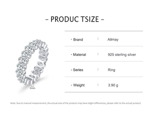 Ailmay cincin jari mewah 925 perak murni berkilau penuh Oval AAAAA <span class=keywords><strong>CZ</strong></span> untuk wanita klasik pertunangan pernikahan hadiah perhiasan bagus