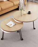 Table basse en bois moderne SUNWOODD EXPO pour salon, chambre, cour - Durable et facile à nettoyer - Meubles de maison