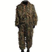 Combinaison de chasse de sécurité à haute visibilité 3D Maple Leaf-Camo orange avec bandes réfléchissantes pour les gardes forestiers
