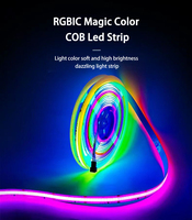 Bandeaux LED intelligents COB personnalisés OEM, étanches, 12V 24V, RGB, RGBIC, RGBW, Dream Color, CCT, effet eau courante