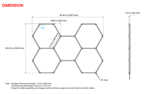NGTlight LED Hexagon Garage <b>Light</b> Car Wash Shop <b>Light</b> <b>Workshop</b> LED Lamp 6500K Honeycomb Ceiling <b>Light</b> for Car Detailing Shop - Product Image 6