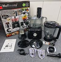 Pengolah Makanan 1000W 8-in-1 Pemotong Sayur Penggiling Daging Pengaduk Adonan Blender Pencacah Penghisap Jeruk Set Peralatan Dapur