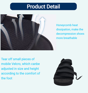 Sepatu Keamanan untuk Dekompresi Kaki Depan, Pasca Operasi Cedera Jari Kaki, Terbuka, Dapat Dipakai Saat Menahan Beban, Perawatan Fraktur - Product Image 3