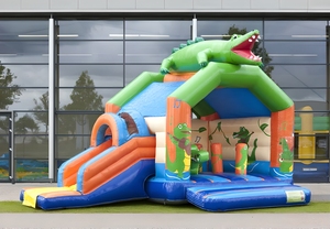 Casa de Brinco Inflable Personalizada con Diseño de Cocodrilo para Exteriores, Alquiler Comercial, Tobogán Hinchable - Product Image 5