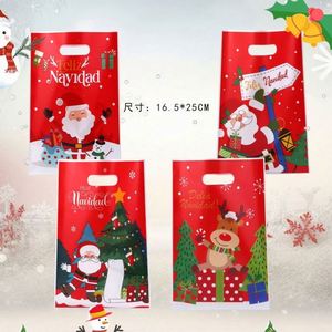 4 sacs de courses en plastique OPP avec poignées pour cadeaux de Noël, chocolats et bonbons, idéaux pour boutiques et commerces de détail - Product Image 5