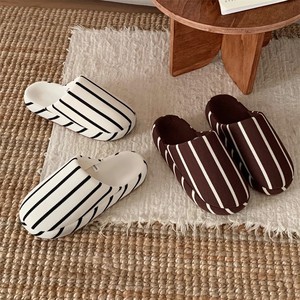 XIXIXITIAO pantoufles de maison pour femmes hommes antidérapantes chaussures d'intérieur à rayures minimalistes glissières de sol en mousse à mémoire de forme pour la maison - Product Image 2