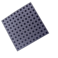 Support en mousse EVA jaune avec couche adhésive, plateau en mousse antichoc multi-trous pour ampoules cosmétiques et organisateur de petits flacons de test