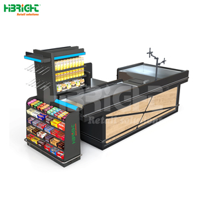 Mostrador de pago de supermercado de acero duradero moderno y atractivo de alta calidad disponible para la venta - Product Image 5