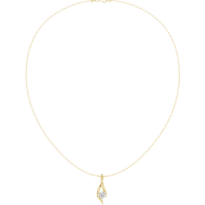 Collar con Colgante de Diamante Solitario en Forma de Lágrima Retorcida, Muy Popular, para Mujer, Joyería Casual para Fiestas, al Mejor Precio - Product Image 4