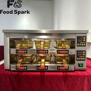 Calentador de <span class=keywords><strong>Hamburguesas</strong></span> de 2 Niveles y 6 Bandejas con Pantalla, Fabricado en China, Venta al por Mayor para Restaurantes, Buen Precio de Fábrica - Product Image 1
