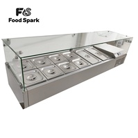 Réfrigérateur commercial pour restaurant, table de refroidissement par ventilateur, comptoir à salades, réfrigérateur pour bar à salades