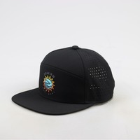 Casquettes Snapback Sportives Style Urbain à 6 Panneaux avec Logo Personnalisé, Lettres, Nylon Imperméable, Trous Découpés au Laser et Visière Plate