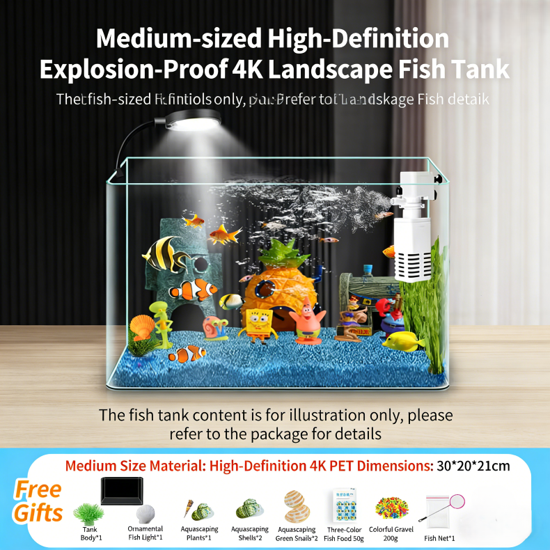 Medium fish tank feeding package-lamp