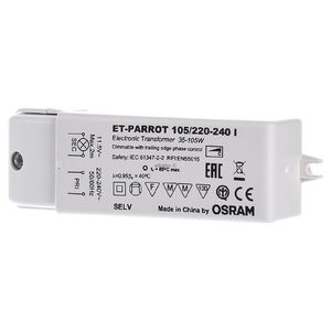 Pour Osram ET-PARROT 105/220-240 Transformateur d'éclairage de ballast électronique pour lampes halogènes - Product Image 1