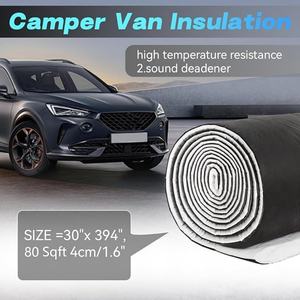 Rollo de aislamiento térmico de 80 pies cuadrados <span class=keywords><strong>para</strong></span> coche Van RV, barrera de protección térmica insonorizada, material negro - Product Image 3