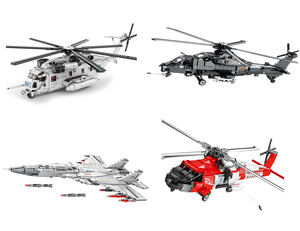 レオブリックス 33037 CH53E 軍用輸送ヘリコプター 組み立てブロック 1/35 33026 33033 WZ-10 モデル 電子玩具 - Product Image 1