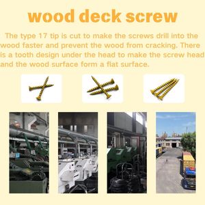 Chinese Factory #10 X 3-in Wood to Wood Deck <b>Screws</b> with Type 17 point wood deck <b>screws</b> - Product Image 3