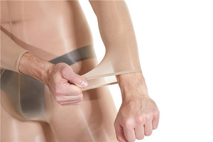 Sexy kruisloze <span class=keywords><strong>bodystocking</strong></span> voor heren van spandex/nylon met printpatroon, hoge stretch, lage taille, voor erotische doeleinden. - Product Image 6