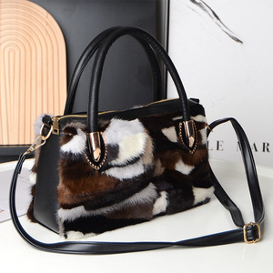 กระเป๋าใส่โทรศัพท์ขนมิงค์แท้กระเป๋าสะพายไหล่ฤดูหนาวขนาดเล็ก - Product Image 5