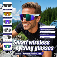Lunettes de soleil audio pour sports de plein air avec appels Bluetooth, traduction IA, musique, protection UV400, ajustement réglable, design breveté