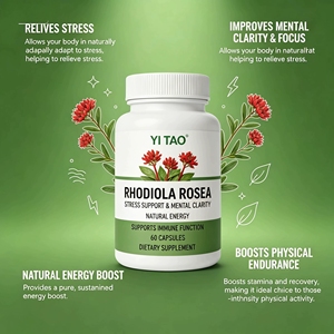 Capsules d'énergie naturelle à base de Rhodiola : Soulage le stress, améliore la concentration, vous garde en pleine forme tout au long de la journée - Product Image 2