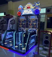 Machine de jeu d'arcade à monnayeur et à récompense de billets, pour 2 joueurs, avec détection de mouvement des pieds, thème Mech Storm, pour centre de jeux et parc d'attractions