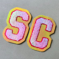 Logo de marque personnalisé Winslabel brodé fer sur patchs lettres universitaires impression par sublimation patchs chenille pour sweats à capuche