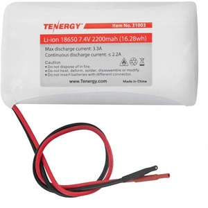 <span class=keywords><strong>Tenergy</strong></span> 7,4V Li-Ionen 2200mAh Wiederaufladbares Batteriemodul mit 1000 Zyklen und -20 bis +60 Betriebstemperatur - Product Image 1