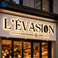 Enseigne en lettres 3D LED, enseigne rétroéclairée en métal doré pour la publicité et la décoration, étanche IP65, personnalisable