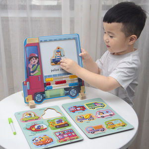 Tablero de dibujo educativo para niños, juguetes de letras del alfabeto Montessori para niños pequeños, juego de conteo de aprendizaje temprano, rompecabezas creativo de madera - Product Image 3