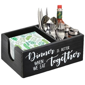 Boîte de rangement en bois de style américain, boîte à mouchoirs de bureau, pot à condiments, boîte de rangement rétro, boîte de rangement simple pour ingrédients de café - Product Image 5