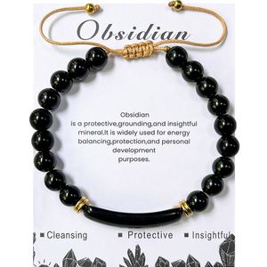 Pulsera de Piedra Natural con Cuentas de Vidrio Coloridas, Serenidad y Calma, Servicio de Exportación Global Premium, Muestra de Preproducción - Product Image 4