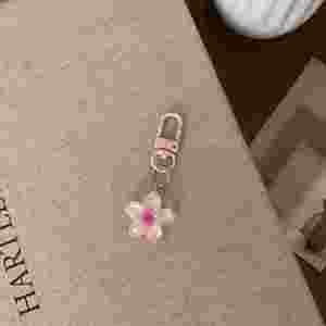 Colorful Transparent Flower Keychain for Women Girls Cute INS Style Keychain Pendant Bag Charm Keychain <b>Accessory</b> - Product Image 5