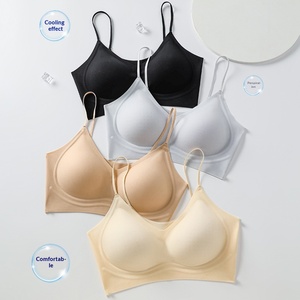 French V-neck Lace <strong>Bra</strong> Seamless Wireless Push up Lingerie 2-in-1 <strong>Bra</strong> <strong>Camisole</strong> <strong>Top</strong> Non-marking Beautiful Back Women <strong>Bra</strong> Wholesale - Product Image 2