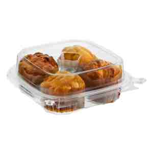 Caja De plástico reciclable desechable superior Cerradura de seguridad de cúpula alta Cupcakes Contenedor de alimentos - Product Image 5