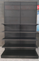Étagère de supermarché double face personnalisable, en métal léger, pour usage commercial